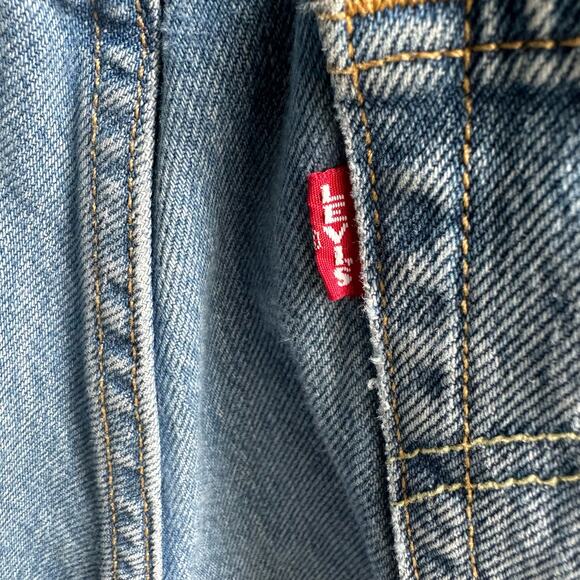 Levi’s 501 Straight Distressed Raw Hem Jeans Luxor Street - Picture 9 of 13